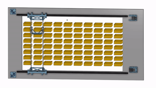 CAD animation of a DIY warehouse system