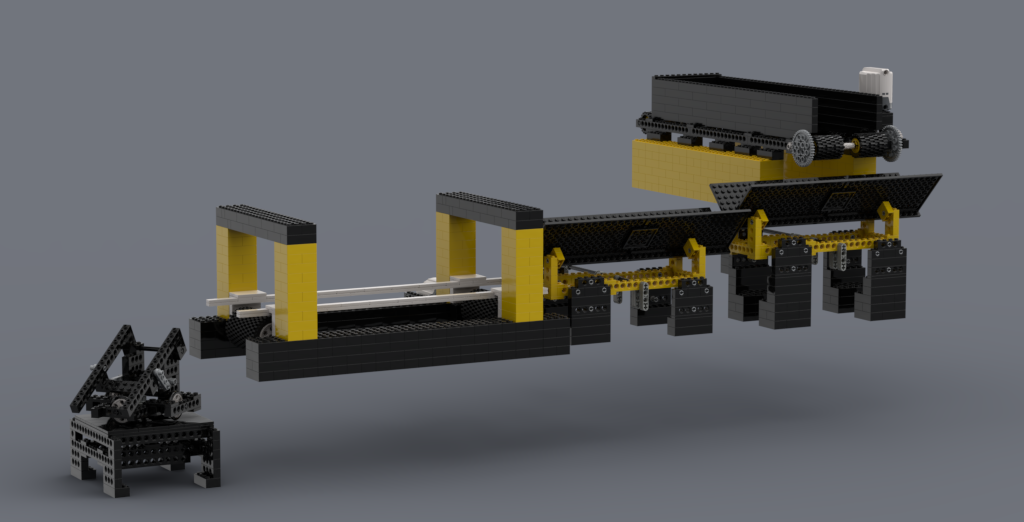 Rendering of the LEGO brick sorting machine